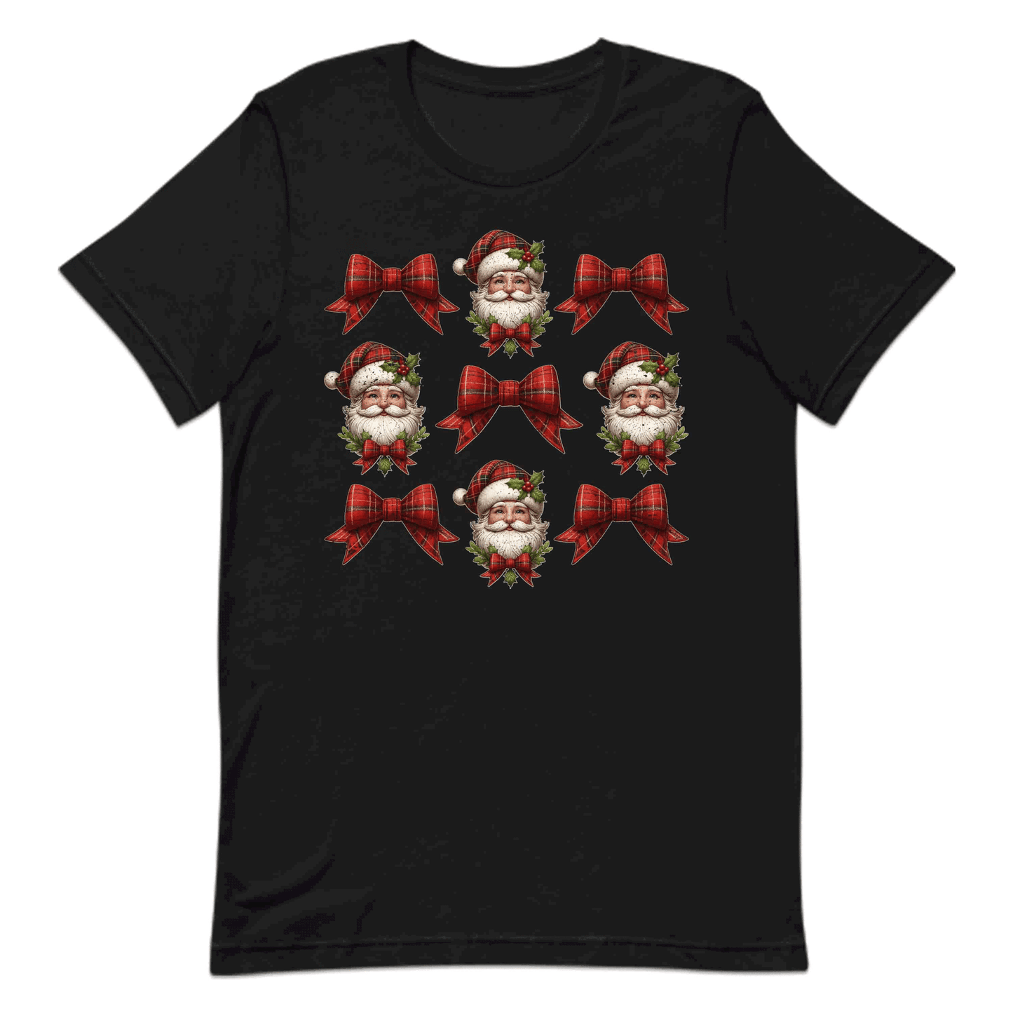 Coquette Christmas Santa Xmas Red Plaid Bow | PRODUCT CODE: CNQEHRMSTNA