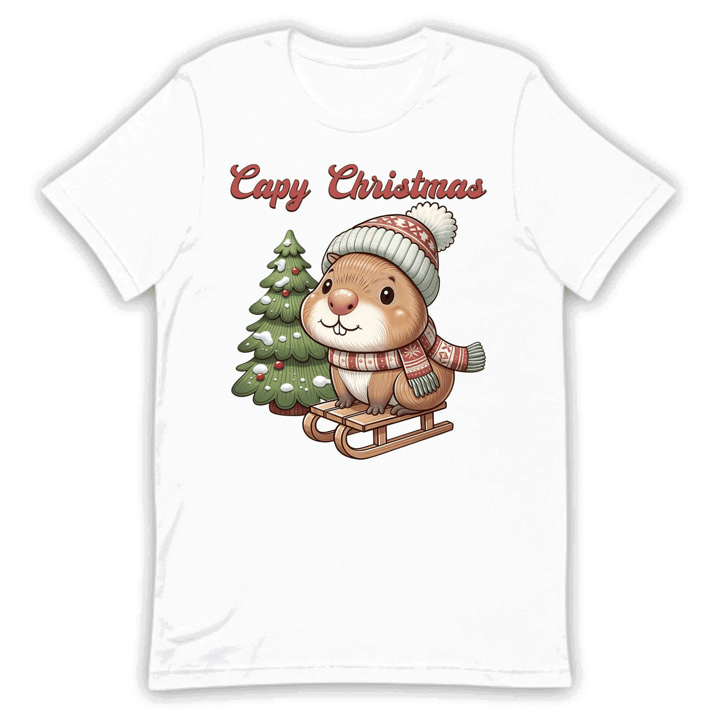 Capybara Christmas Sled Rodent Xmas | PRODUCT CODE: SLDECPYBRDNT