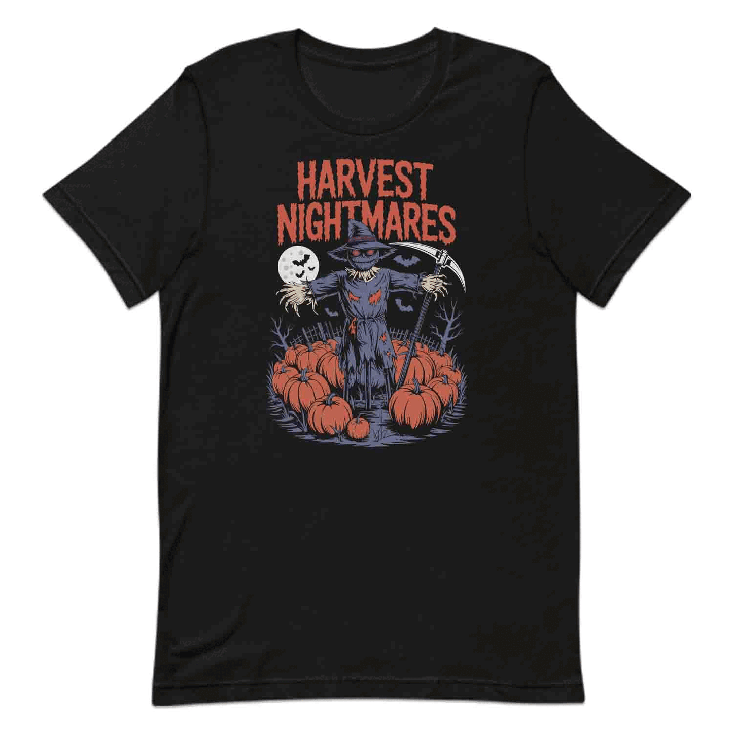 Harvest Nightmares T-Shirt, Spooky Pumpkin Sweatshirt, Creepy Scarecrow Hoodie | PRODUCT CODE: HWHEABNHG