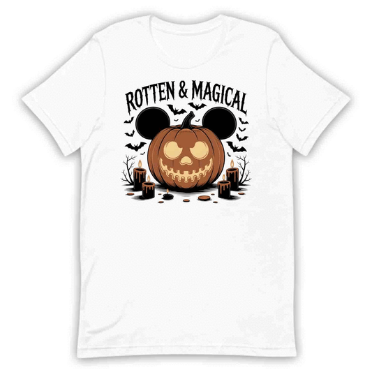 Disney Mickey Mouse Pumpkin T-Shirt, Spooky Halloween Sweatshirt, Rotten & Magical Hoodie | PRODUCT CODE: DPOASDXZC