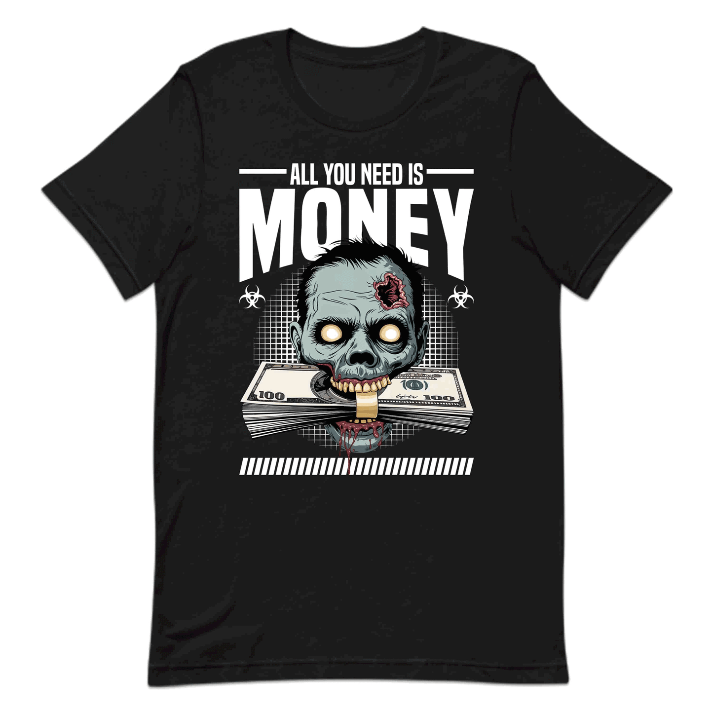 Creepy Zombie Money Horror Lovers Edgy Streetwear | PRODUCT CODE: CRPYZMBENMOH