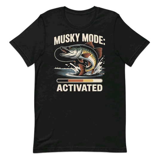 Musky Mode Fishing T-Shirt, Epic Catch Sweatshirt, Hardcore Angler Hoodie | PRODUCT CODE: MASDUCVKS