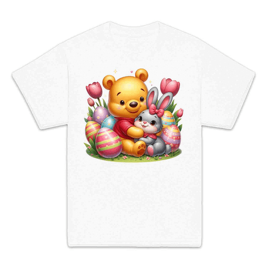 Disney Winnie the Pooh Easter Kids T-Shirt | Sweet Pooh & Bunny Hug Kids Jumper | Eggs & Flowers Hoodie | PRODUCT CODE: ASDNLMXCVOR