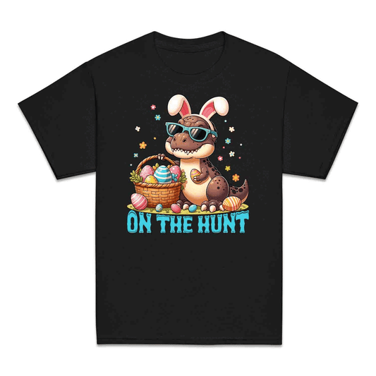 Easter Dinosaur Kids T-Shirt | Bunny-Eared T-Rex & Eggs Kids Jumper | Dino Egg Hunt Hoodie | PRODUCT CODE: UIWERMXCVA