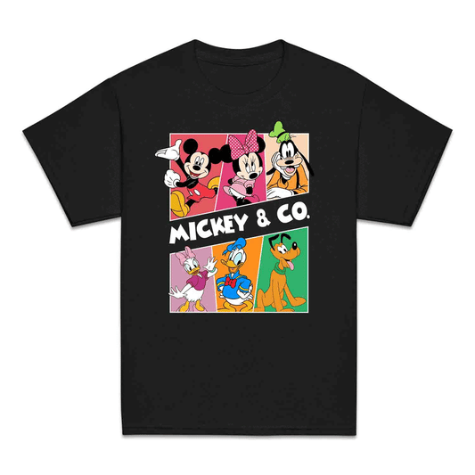 Vintage Mickey & Friends Kids T-Shirt | Retro Disney Kids Jumper | Classic Minnie, Donald, Goofy & Pluto Hoodie | PRODUCT CODE: VHQWTISBAKC