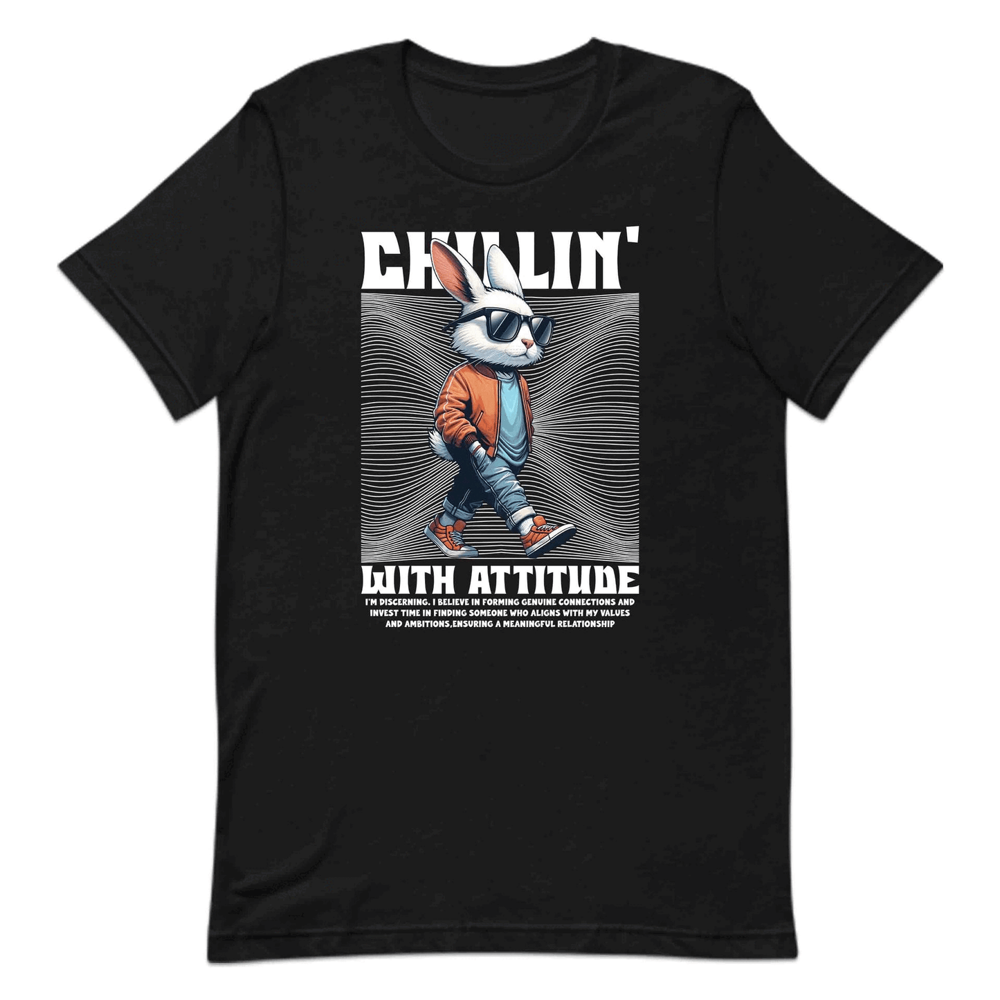 Chillin' Rabbit Vibes Bunny with Attitude Vintage Streetwear | PRODUCT CODE: CHLNRBTVSNBU