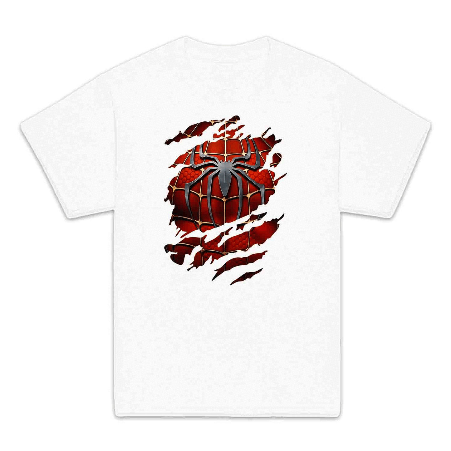 Spider-Man Ripped Suit Kids T-Shirt | Marvel Superhero 3D Torn with Claw Marks Jumper | Web Warrior Cosplay Hoodie | PRODUCT CODE: SPCGHDHJRTJ