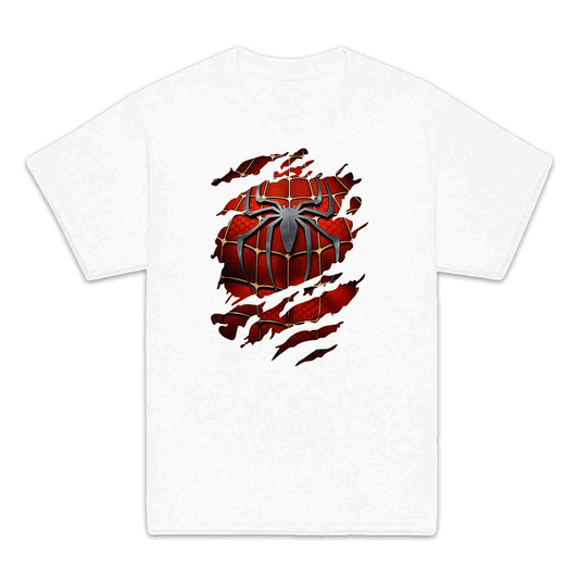 Spider-Man Ripped Suit Kids T-Shirt | Marvel Superhero 3D Torn with Claw Marks Jumper | Web Warrior Cosplay Hoodie | PRODUCT CODE: SPCGHDHJRTJ