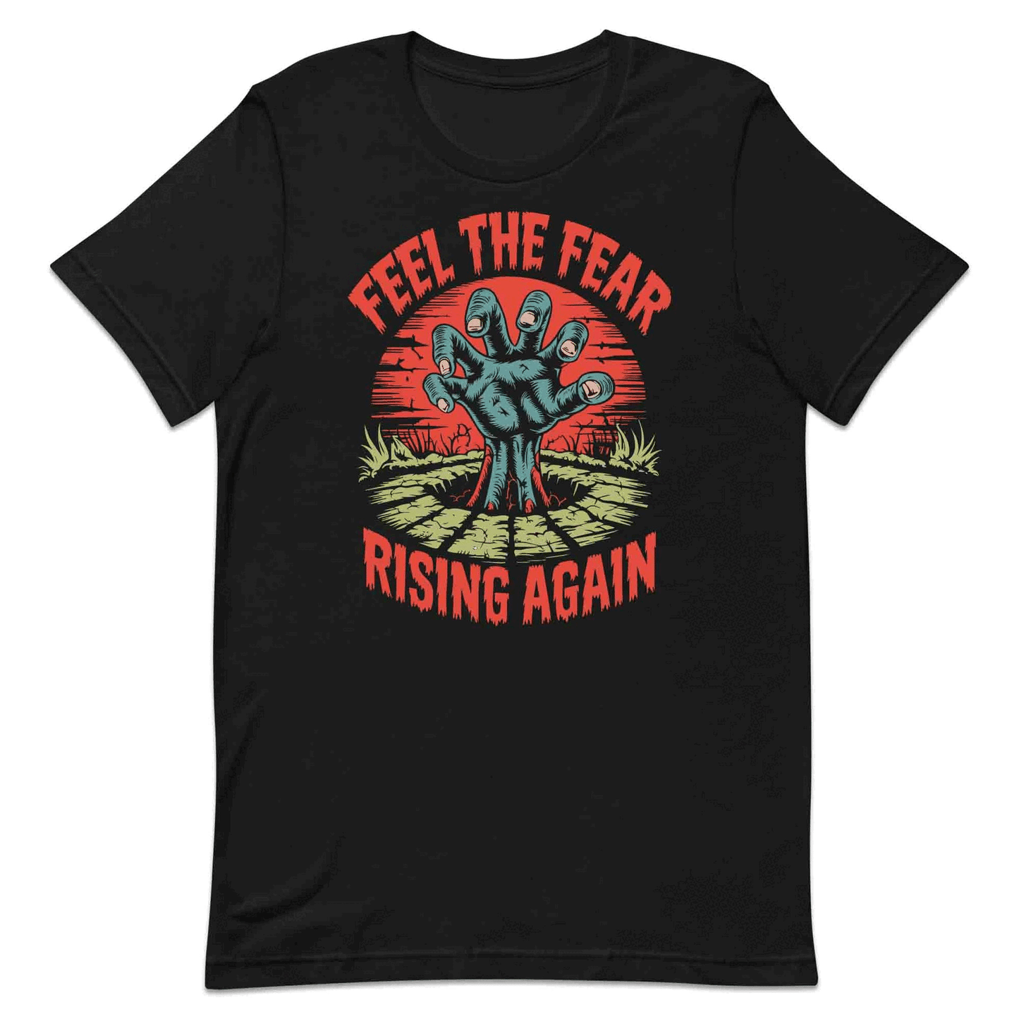 Feel the Fear T-Shirt, Spooky Graveyard Sweatshirt, Creepy Undead Hoodie | PRODUCT CODE: FLKWERIUCZ