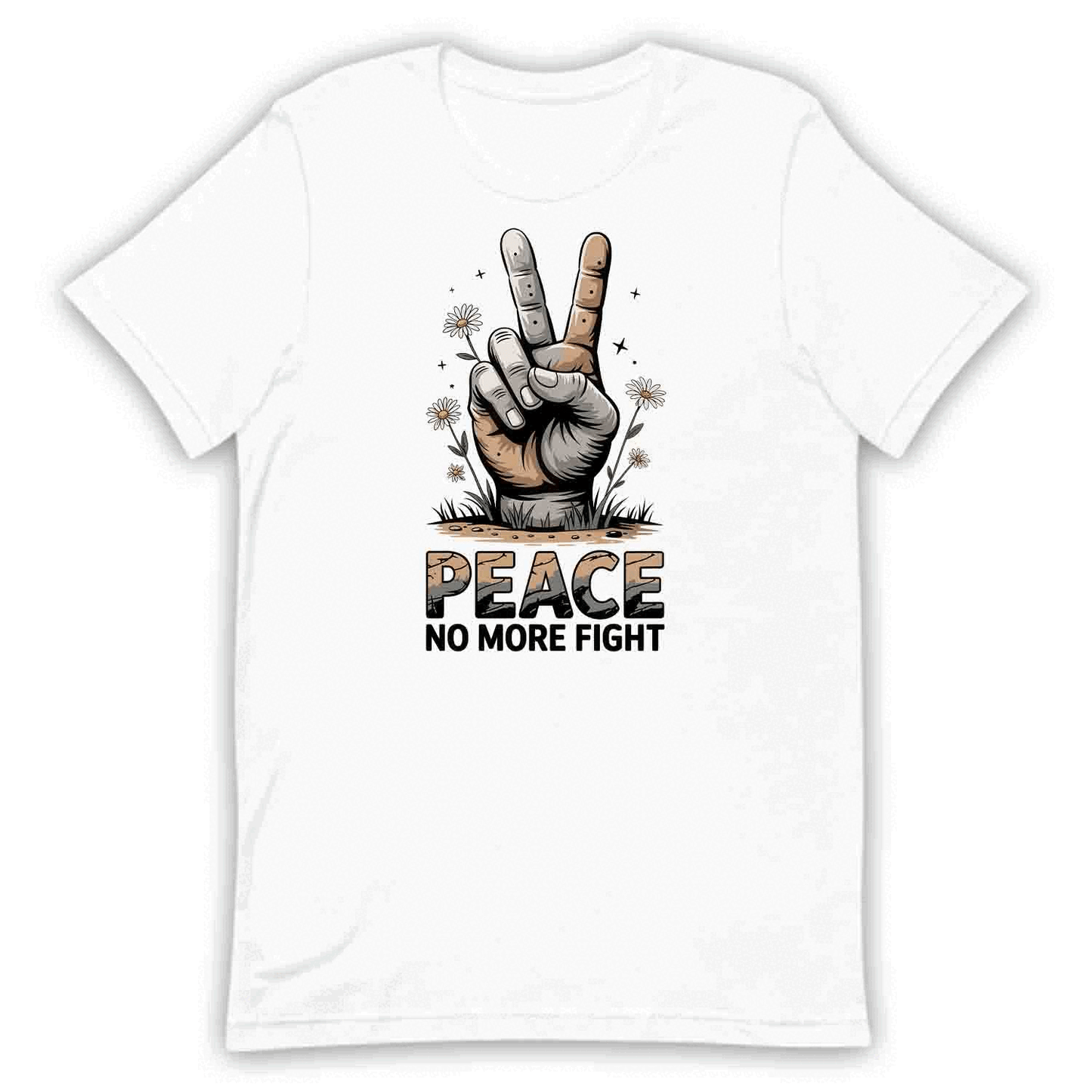 Vintage Peace T-Shirt, Floral Hand Sign Sweatshirt, Hippie Anti-War Hoodie | PRODUCT CODE: VGTRMANSD