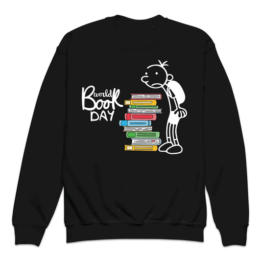 World Book Day Kids T-Shirt | Wimpy Kid Inspired Jumper | Bookworm Cartoon Kids Hoodie | PRODUCT CODE: DNRYASNWOPK