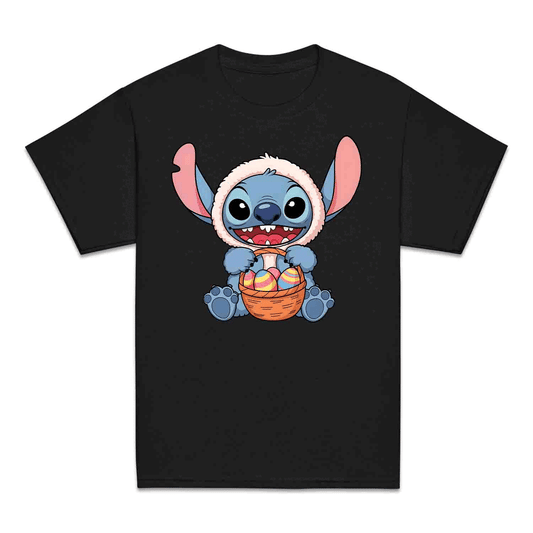 Disney Stitch Easter Kids T-Shirt | Bunny Stitch & Colorful Eggs Kids Jumper | Easter Lilo & Stitch Hoodie | PRODUCT CODE: DFGDMERWOIV