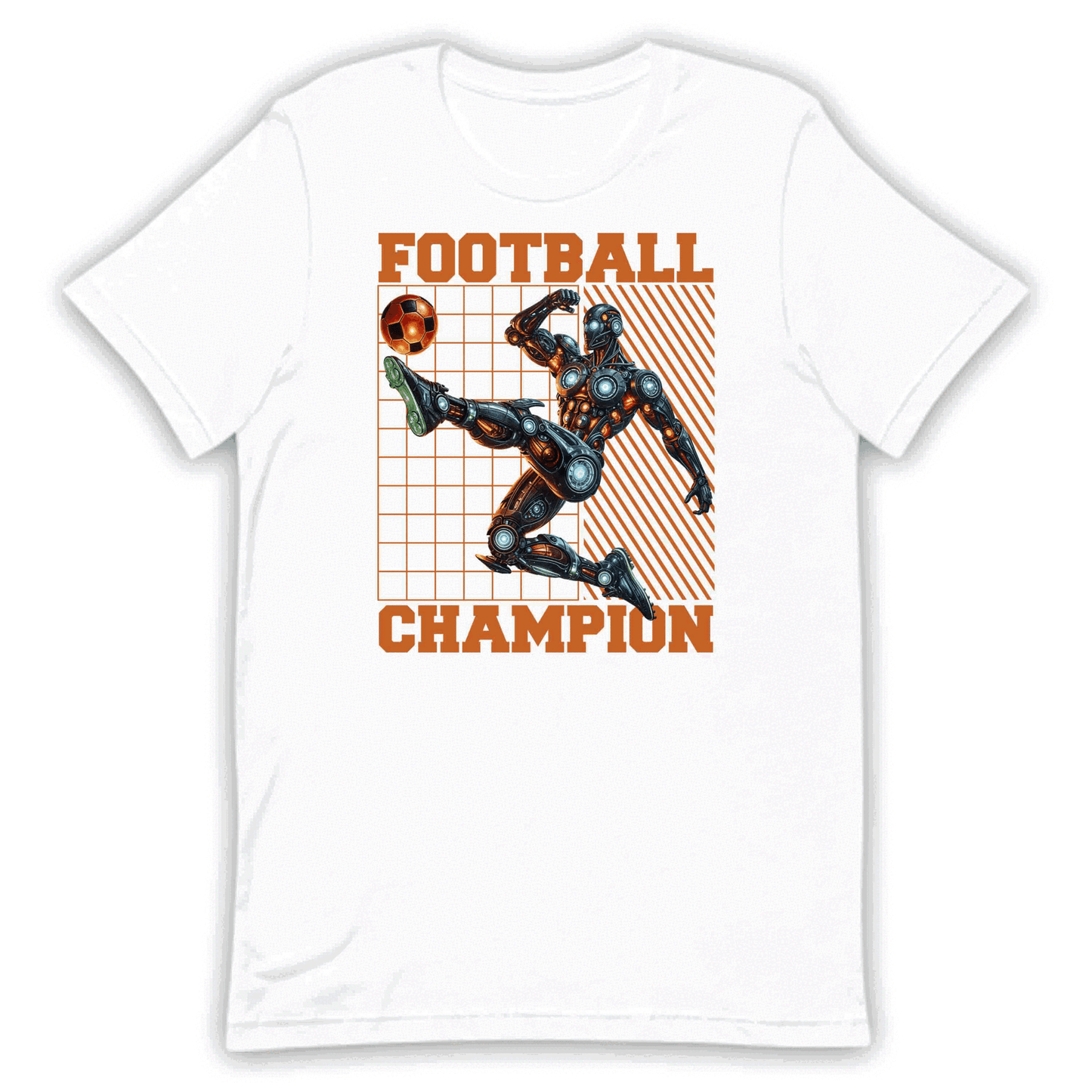 Futuristic Cyber Athlete Football Sci-Fi Robot Soccer Champion | PRODUCT CODE: FTURCHBYRSCAL
