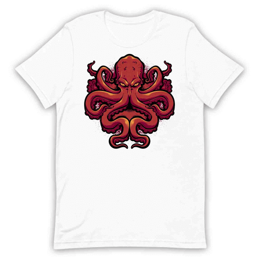 Fierce Red Octopus – Kraken Sea Monster T-Shirt, Sweatshirt & Hoodie | PRODUCT CODE: FHWJERNM