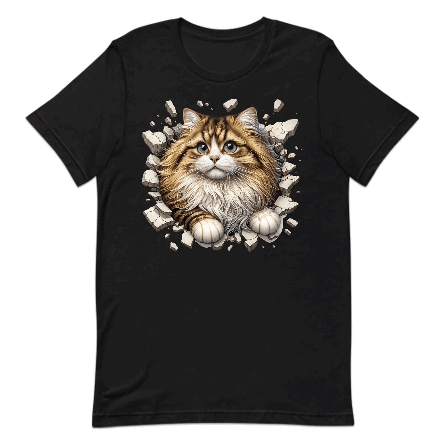 Persian Cat Breaking Through Wall 3D Realistic Longhair Cat | PRODUCT CODE: PRSNCTLBRKWLA