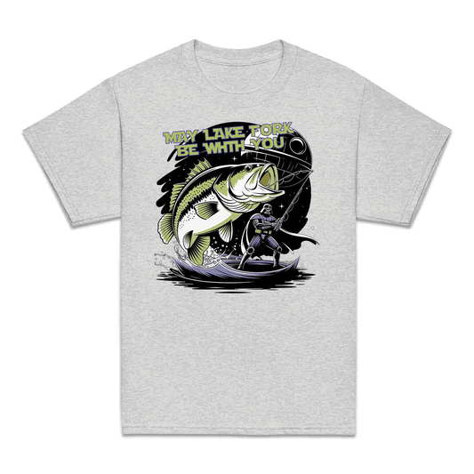 May Lake Fork Be With You Kids T-Shirt | Star Wars Fishing Jumper | Darth Vader Angler Hoodie | PRODUCT CODE: MYDRKTVAEW