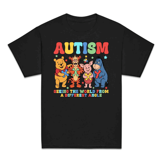 Winnie the Pooh & Friends Kids T-Shirt | Pooh Piglet Tigger & Eeyore Jumper | Autism Awareness Hoodie | PRODUCT CODE: AEJWHQNPHOF