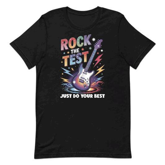 Rock the Test – Motivational Exam Day T-Shirt, Sweatshirt & Hoodie | PRODUCT CODE: RKCBVJHRW