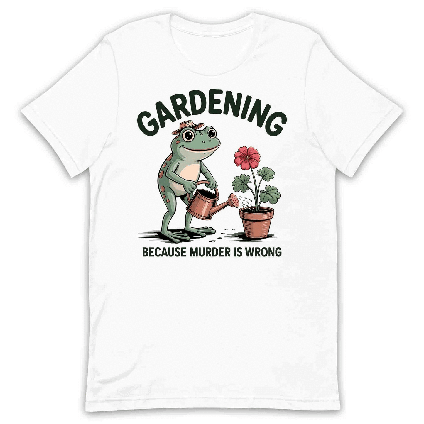 Frog Gardening T-Shirt, Dark Humor Sweatshirt, Sarcastic Plant Hoodie | PRODUCT CODE: GMNBWREF