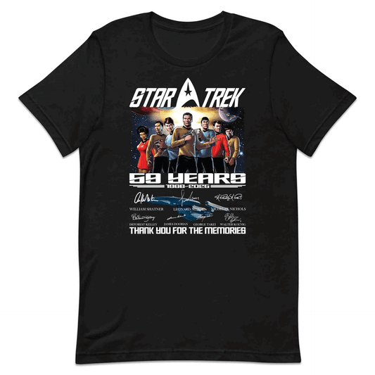 Star Trek 59th Anniversary T-Shirt, Kirk & Spock Tribute Jumper – Original Series 1966–2025 Sci-Fi Hoodie | PRODUCT CODE: SADYGBET