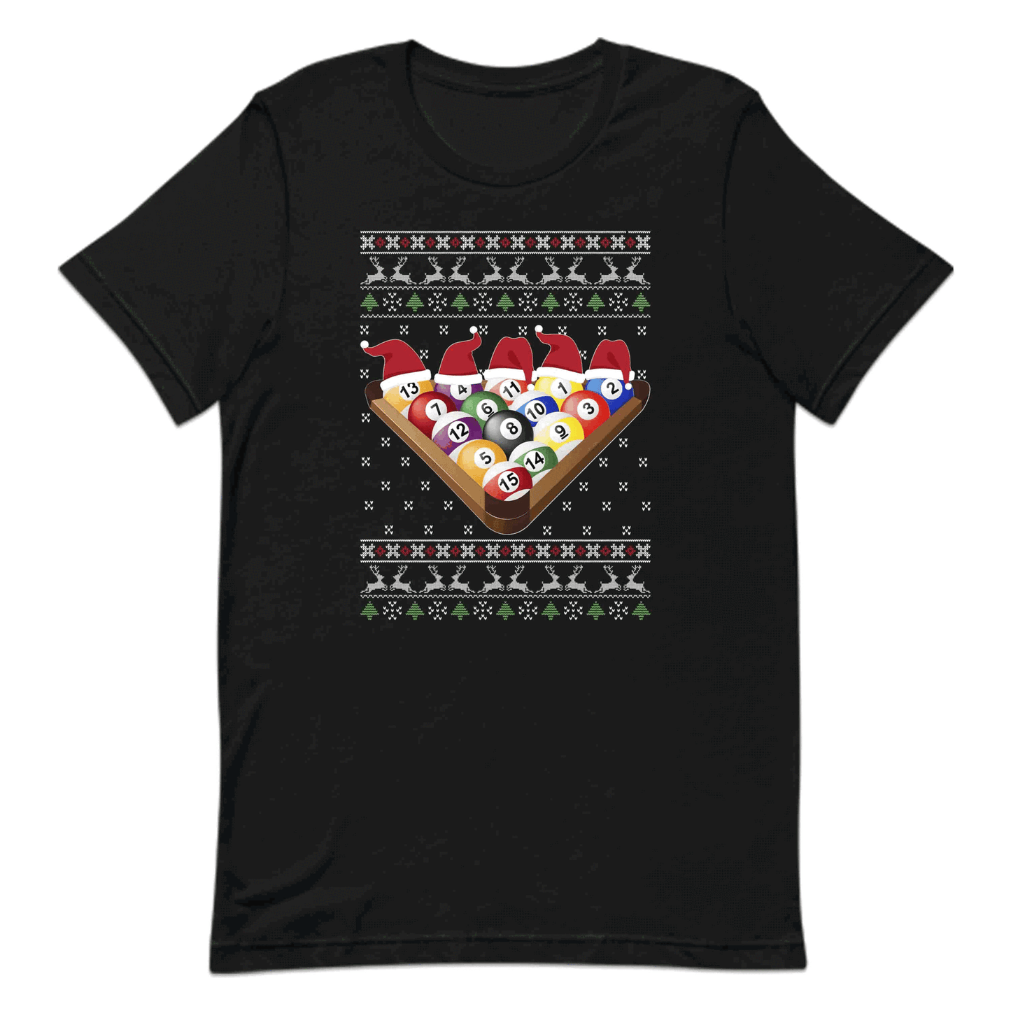 Billiards Christmas Merry Poolmas Xmas Eight Ball Pool Player | PRODUCT CODE: BLDRCHPLOMSA