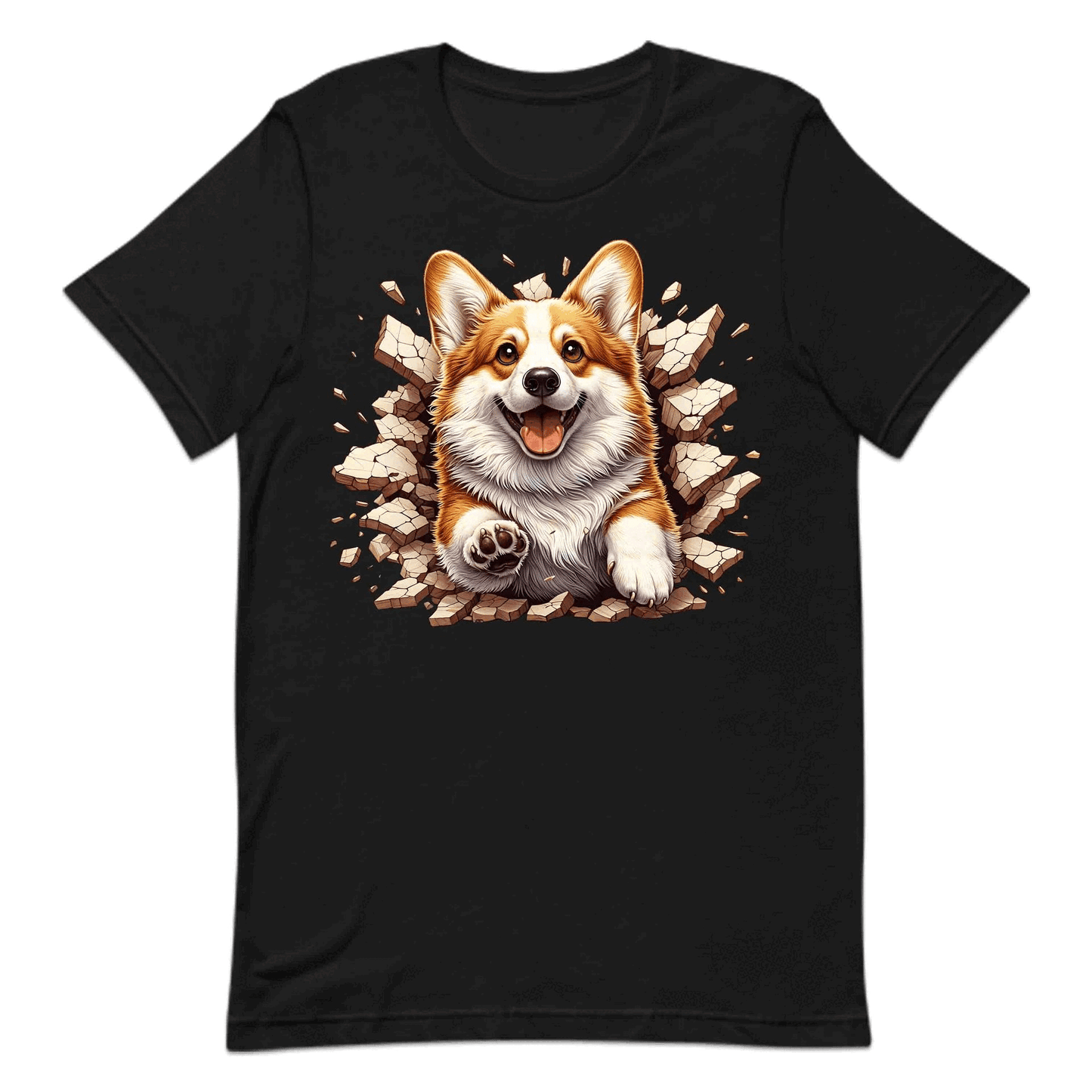 Corgi Dog Breaking Through Wall 3D Realistic Dog | PRODUCT CODE: CGRDBRLYAVRD