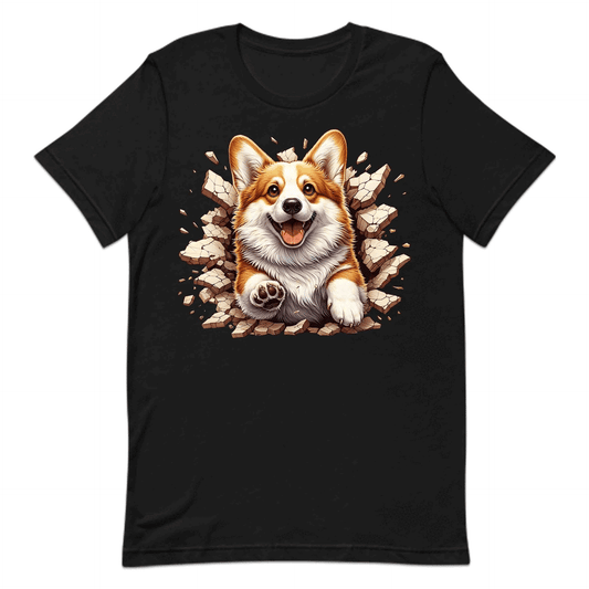 Corgi Dog Breaking Through Wall 3D Realistic Dog | PRODUCT CODE: CGRDBRLYAVRD