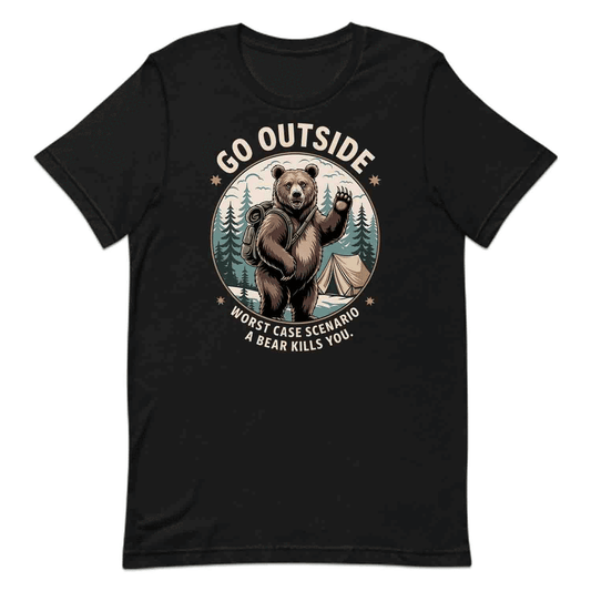 Go Outside Bear – Sarcastic Wilderness Hiking T-Shirt, Sweatshirt & Hoodie | PRODUCT CODE: GKLHQWEOIH