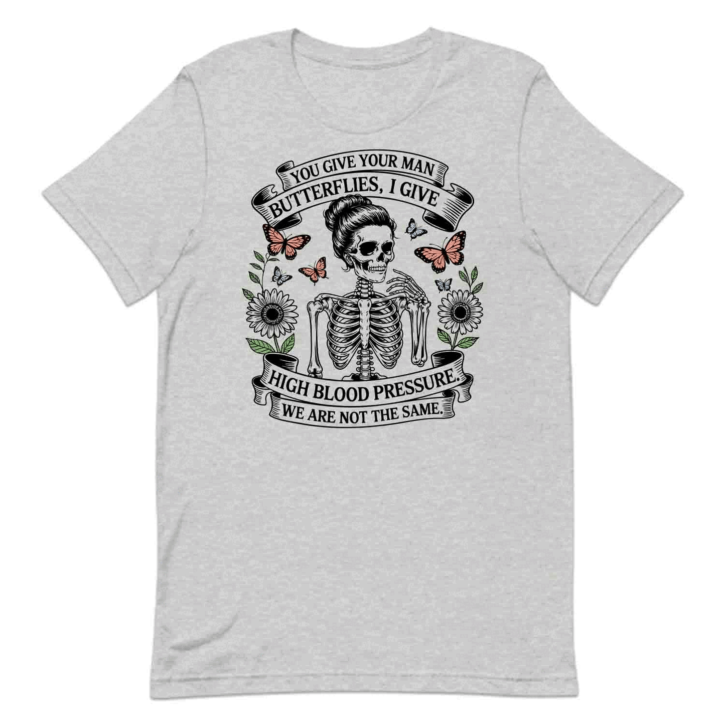 High Blood Pressure Skeleton T-Shirt, Dark Humor Sweatshirt, Sassy Relationship Hoodie | PRODUCT CODE: SLKADJHWR