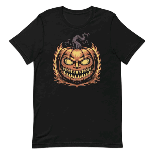 Evil Pumpkin Face T-Shirt, Creepy Jack-O’-Lantern Sweatshirt, Scary Horror Hoodie | PRODUCT CODE: EVLASHOHFV