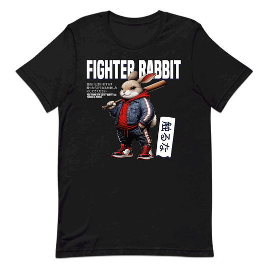 Fighter Rabbit Streetwear Tough Bunny with Baseball Bat | PRODUCT CODE: FTHGRBASTEWRN