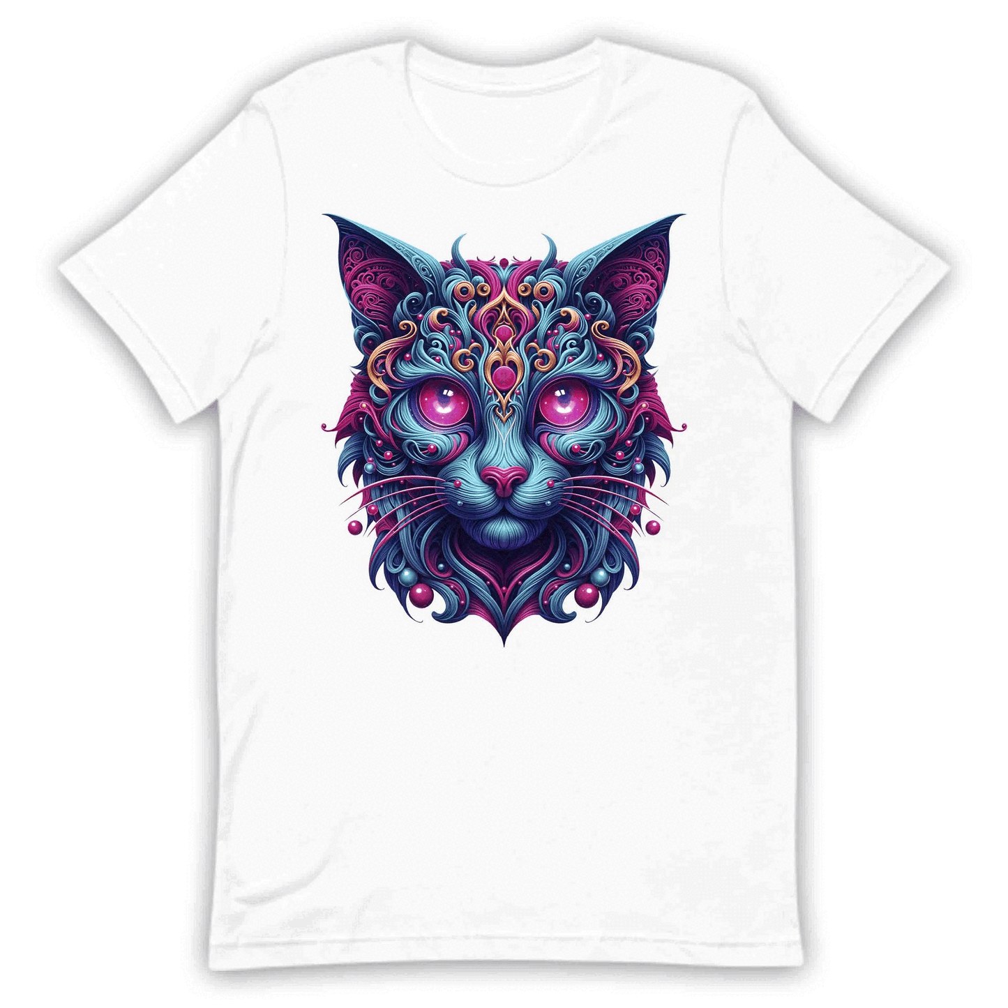 Psychedelic Cat Trippy Neon Kitty Artistic Cosmic Feline Art Mystical Fantasy Animal | PRODUCT CODE: PHDLCTAPYNOY