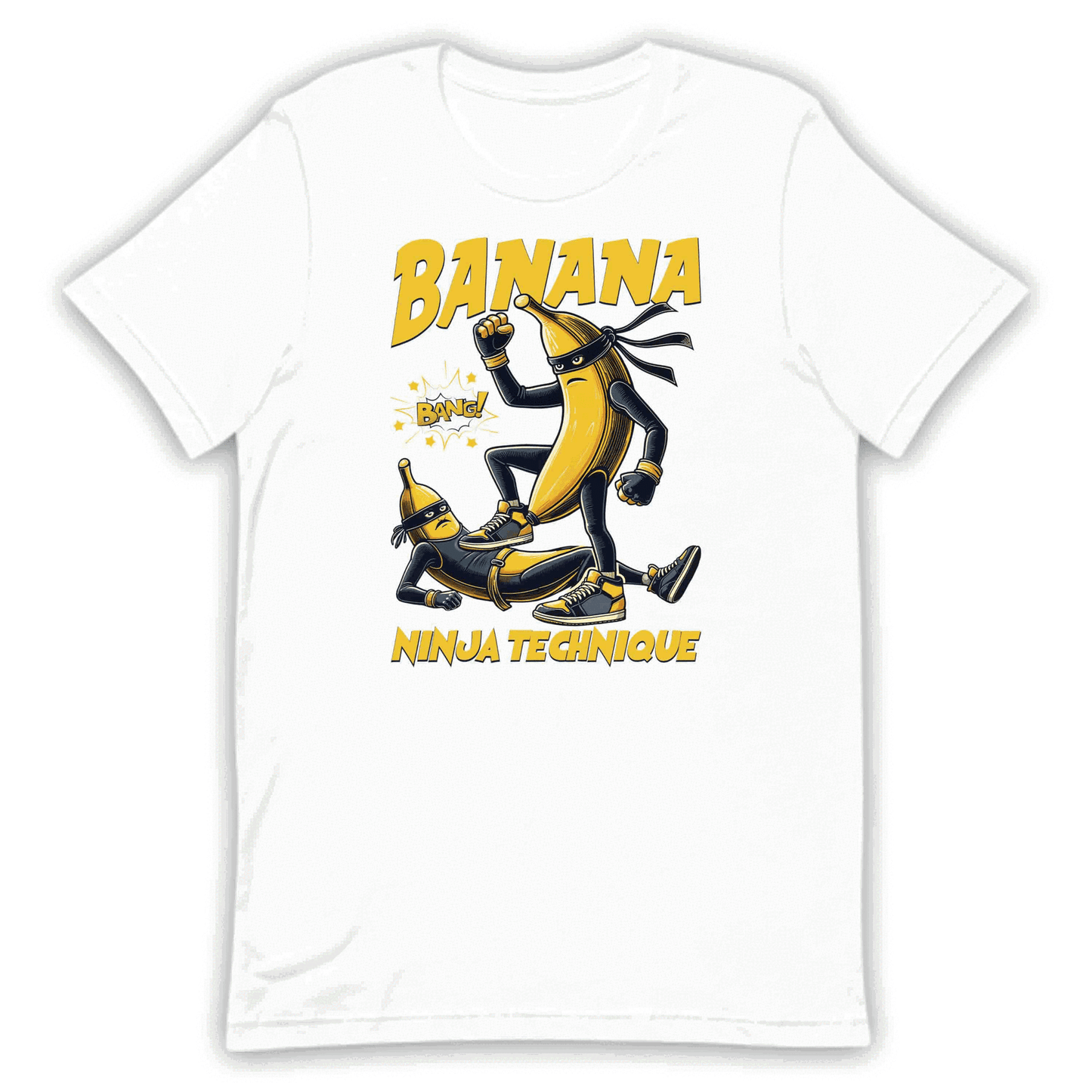 Banana Ninja Technique Comical Martial Arts Humor Banana Fruit Battle | PRODUCT CODE: BNJALCFRUOAC