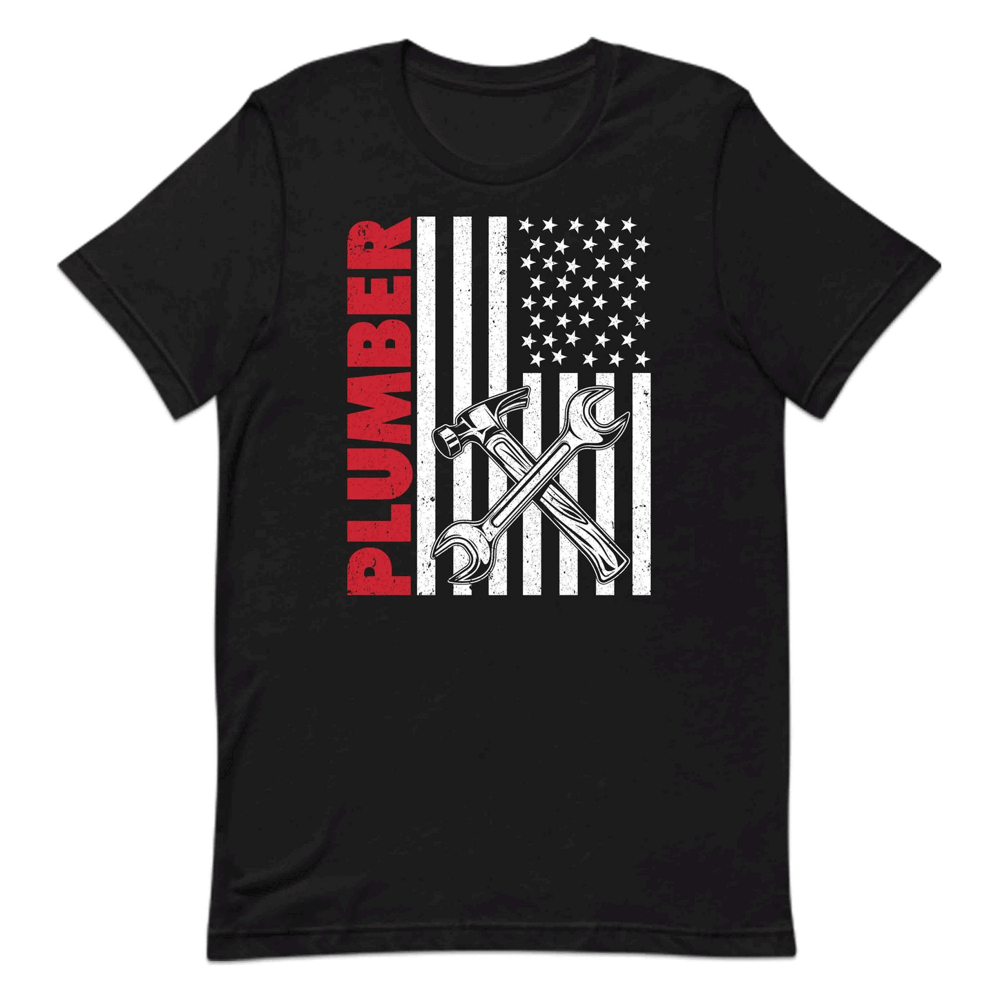 Patriotic Plumber USA Flag Plumbing Pipefitters & Handymen American Workwear | PRODUCT CODE: MRPLBUAFTWK