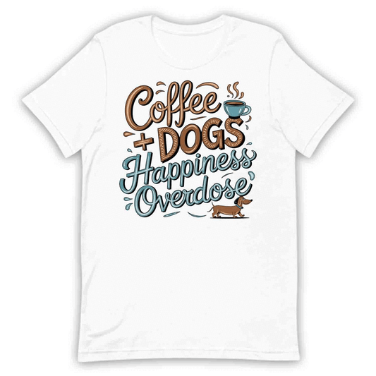 Coffee and Dogs T-Shirt, Sweatshirt, Hoodie – Funny Pet Lover & Cozy Caffeine Vibes | PRODUCT CODE: CBFRHDHHGL