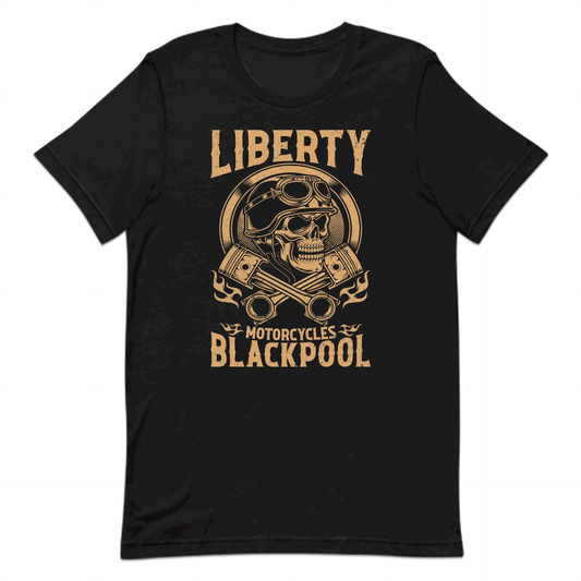 Liberty Motorcycles Blackpool Skull & Pistons Vintage Biker | PRODUCT CODE: LBRTANDAPOEK