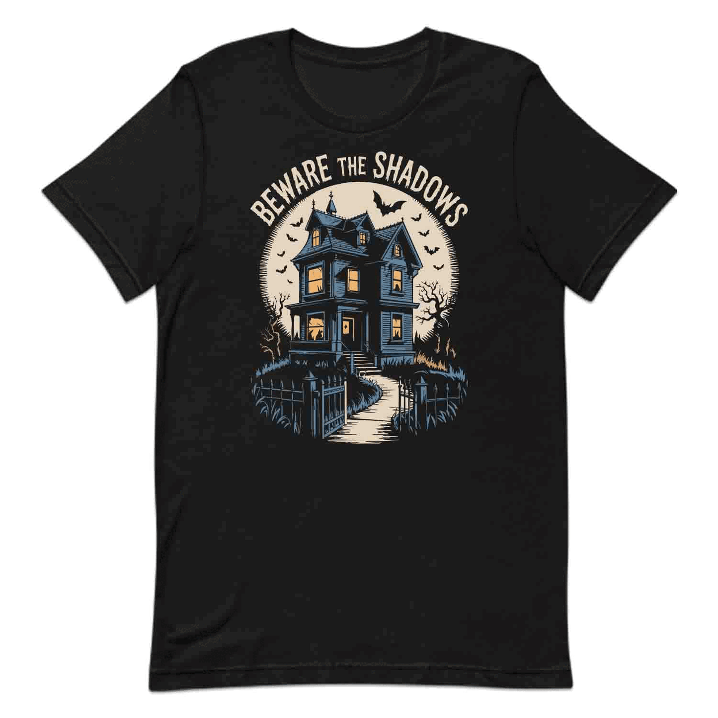 Haunted House T-Shirt, Beware Shadows Sweatshirt, Gothic Horror Hoodie | PRODUCT CODE: HSDTHJBCJW