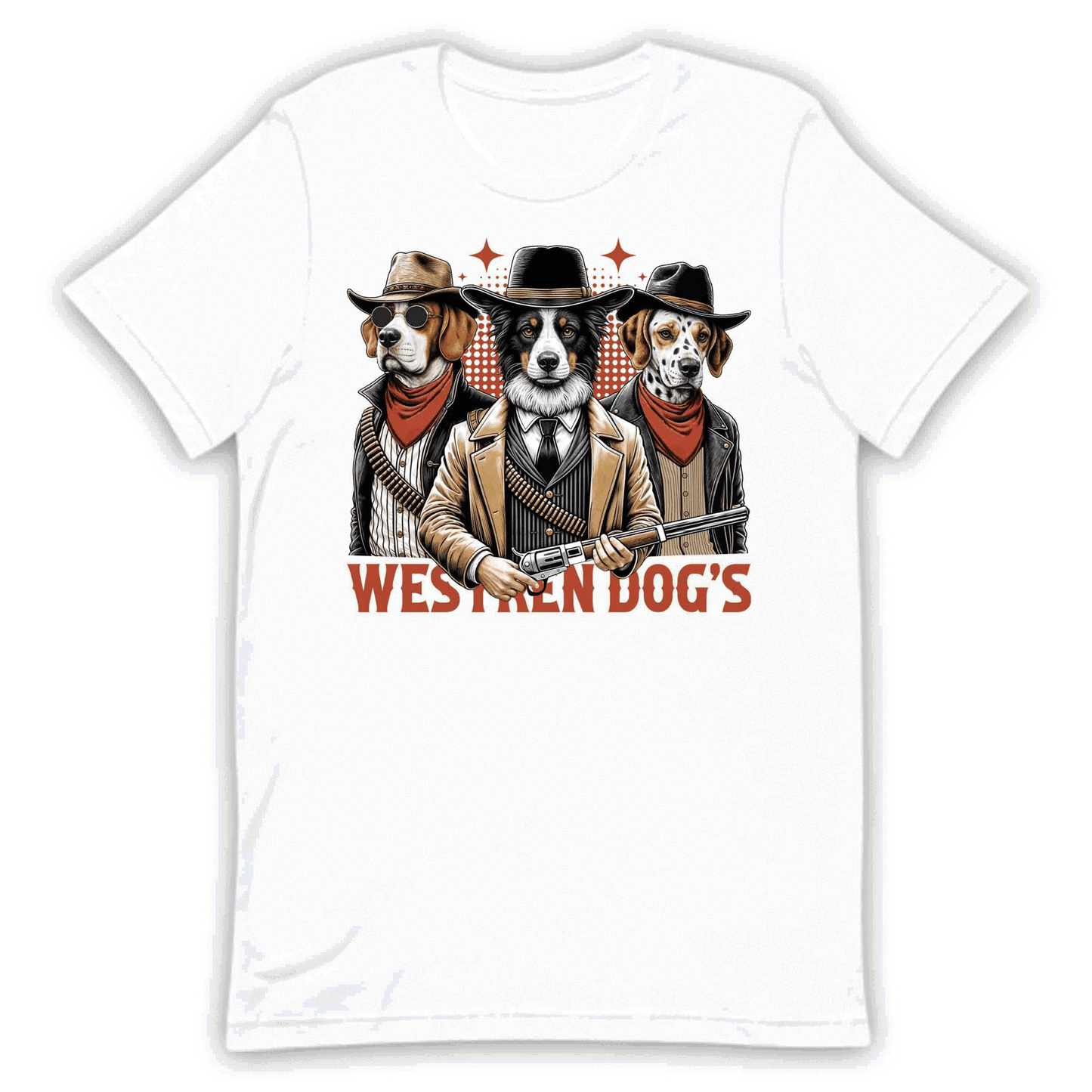 Funny Cowboy Dogs Retro Western Sheriff & Outlaw Dog | PRODUCT CODE: FNYCBWODGSRW
