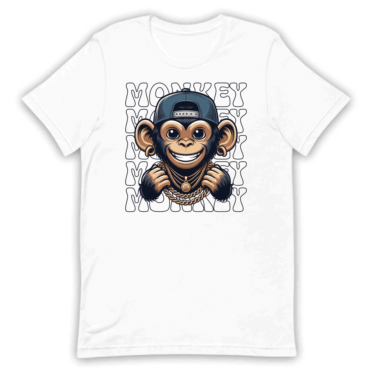 Cheeky Monkey Bling Smiling Primate with Chains | PRODUCT CODE: CHKMNOBLNGSO