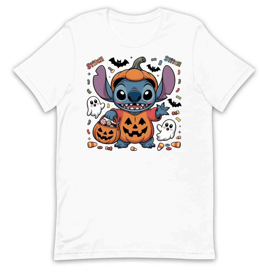 Stitch Pumpkin Costume T-Shirt, Disney Halloween Sweatshirt, Ohana Trick-or-Treat Hoodie | PRODUCT CODE: ASOIWERBU