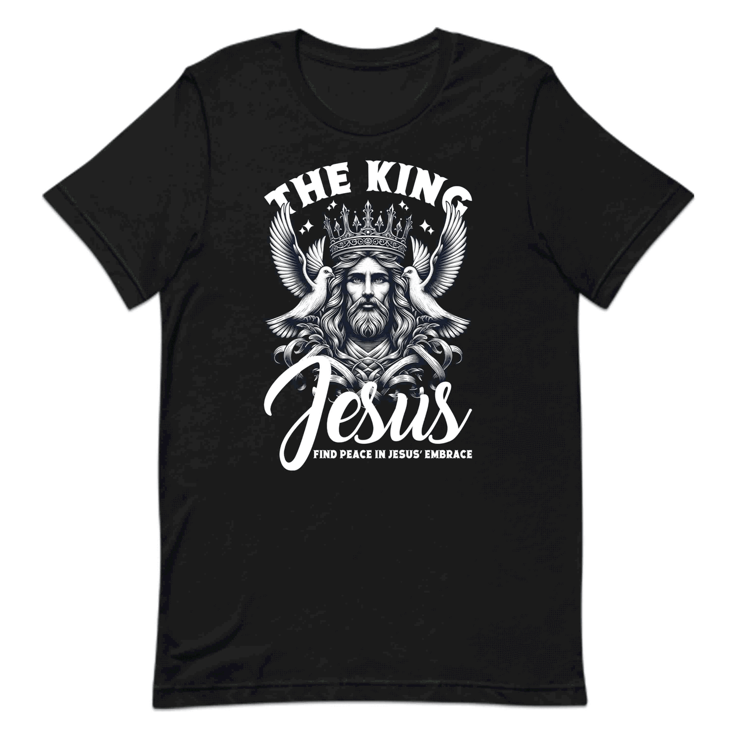 Jesus King Jesus with Crown and Doves Faith-Inspired Christian | PRODUCT CODE: JSKNGCRWNDV