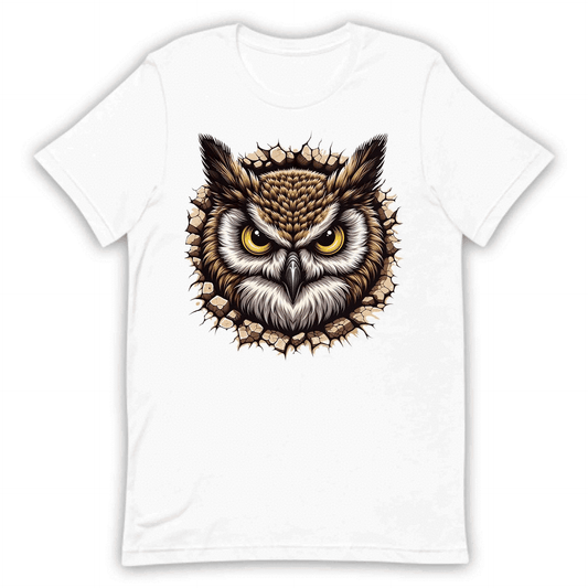 Owl Breaking Through Wall 3D Realistic Owl Nature Enthusiasts | PRODUCT CODE: OLWBRKNLANTUE