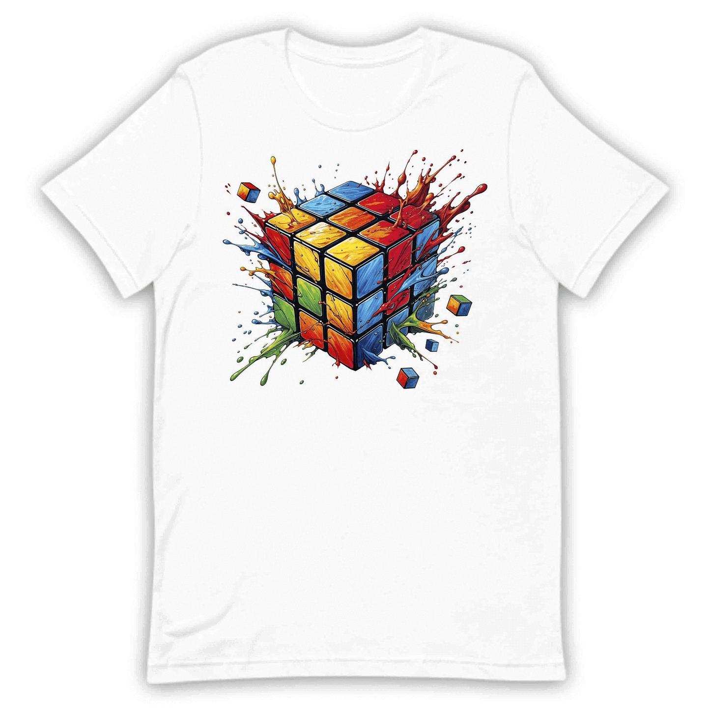 Futuristic Vibrant Rubik’s Cube 3D Puzzle Splash Speedcubers Gamers & Math Lovers | PRODUCT CODE: FTRSCVBNEULK
