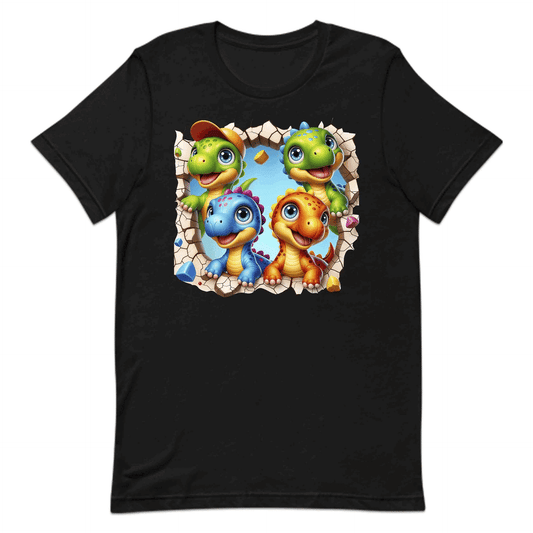 Dinosaurs Breaking Through Wall 3D Realistic Smiling Dinosaurs Squad | PRODUCT CODE: DNBRKTHRSMLQ