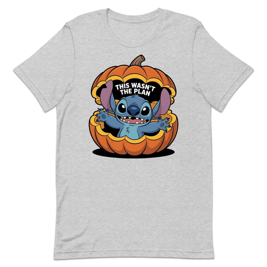 Disney Lilo & Stitch This Wasn't The Plan T-Shirt, Halloween Pumpkin Sweatshirt, Ohana Stitch Hoodie | PRODUCT CODE: DSKYHJLTY