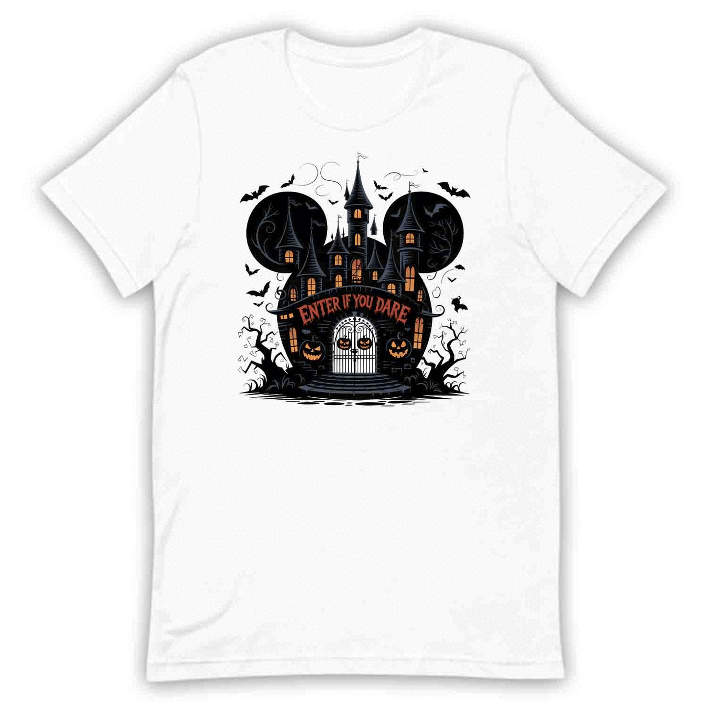 Enter If You Dare Disney Haunted Castle T-Shirt, Spooky Gothic Sweatshirt, Mickey Mouse Halloween Hoodie | PRODUCT CODE: ENASDTUADIH