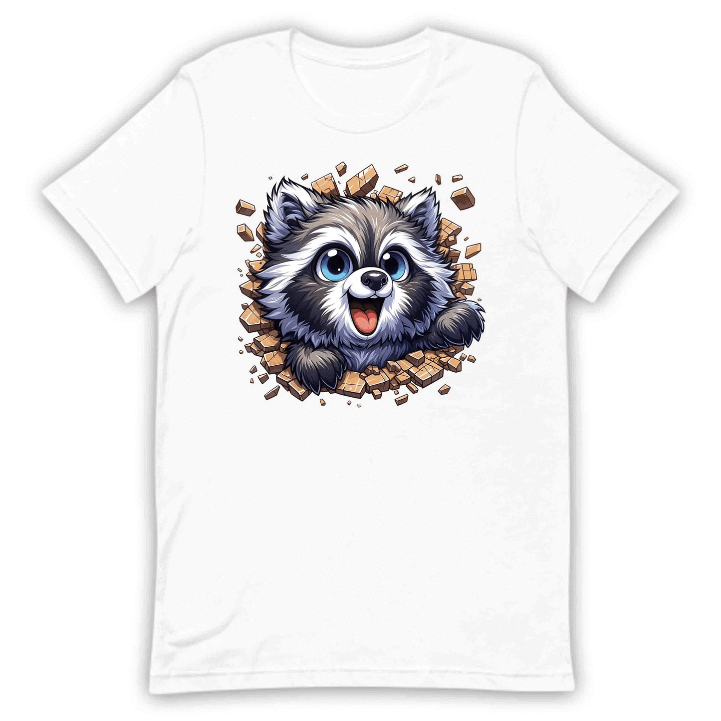 Raccoon Breaking Through Wall 3D Realistic Adorable Animal | PRODUCT CODE: RCNBKGWLHV