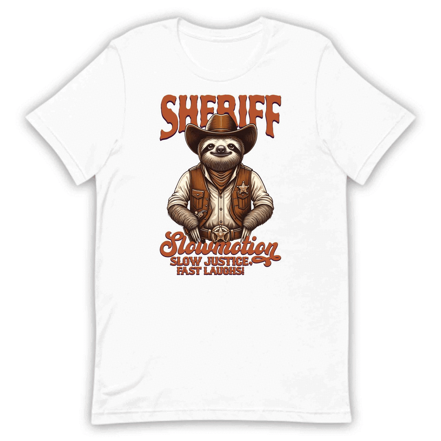 Sheriff Slowmotion Sloth Slow Justice Fast Laughs Quirky Western Animal | PRODUCT CODE: SHREWTNMOHA