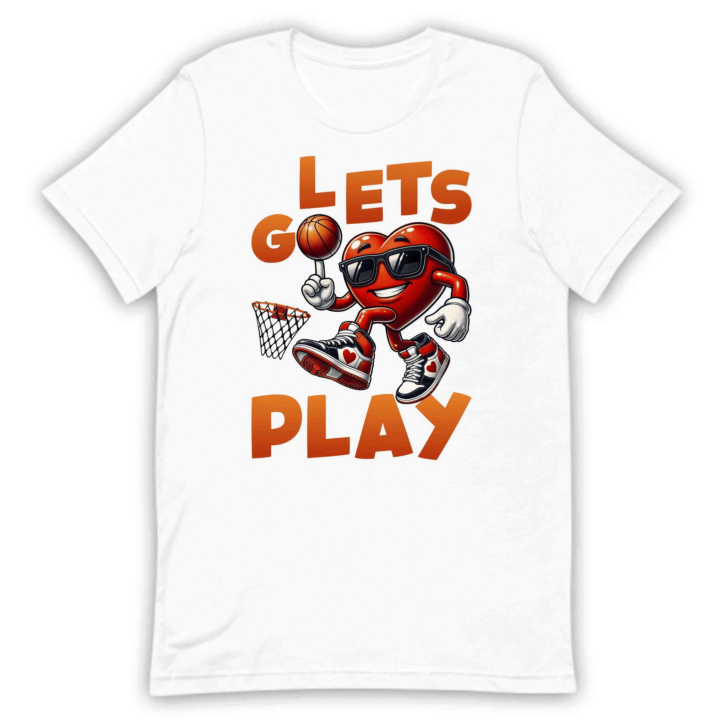 Playful Basketball Heart Let's Go Play Basketball Epic Sports | PRODUCT CODE: PLFYBKASTHRA