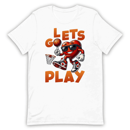 Playful Basketball Heart Let's Go Play Basketball Epic Sports | PRODUCT CODE: PLFYBKASTHRA